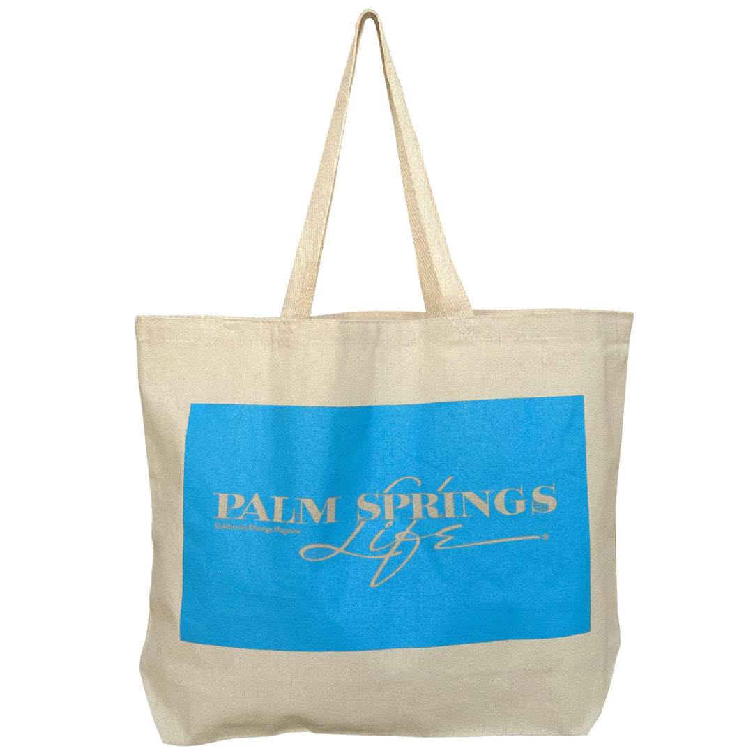 Palm Springs Life Jumbo Canvas Bag - Turquoise