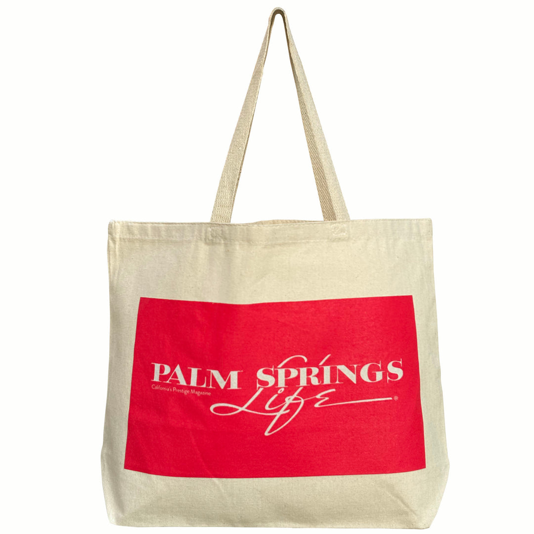 Palm Springs Life Jumbo Canvas Bag - Red