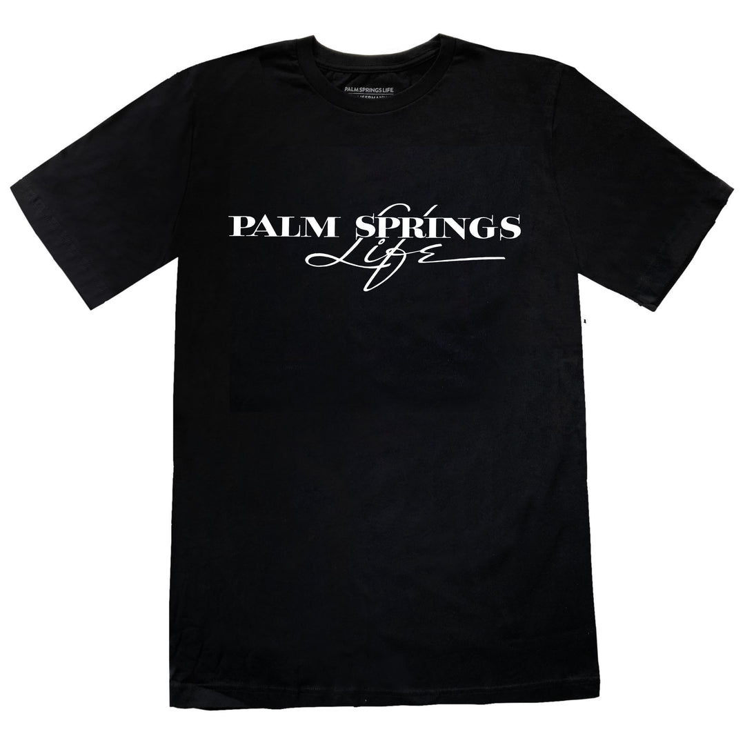 Palm Springs Life Unisex Black T-Shirt with White print