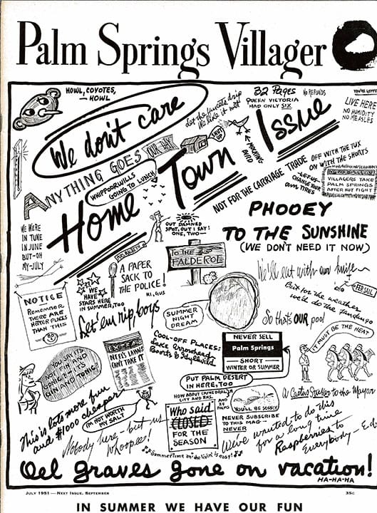 Palm Springs Villager - July 1951 - Cover Poster