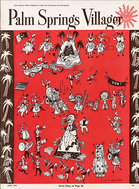 Palm Springs Villager - April 1955 - Cover Poster