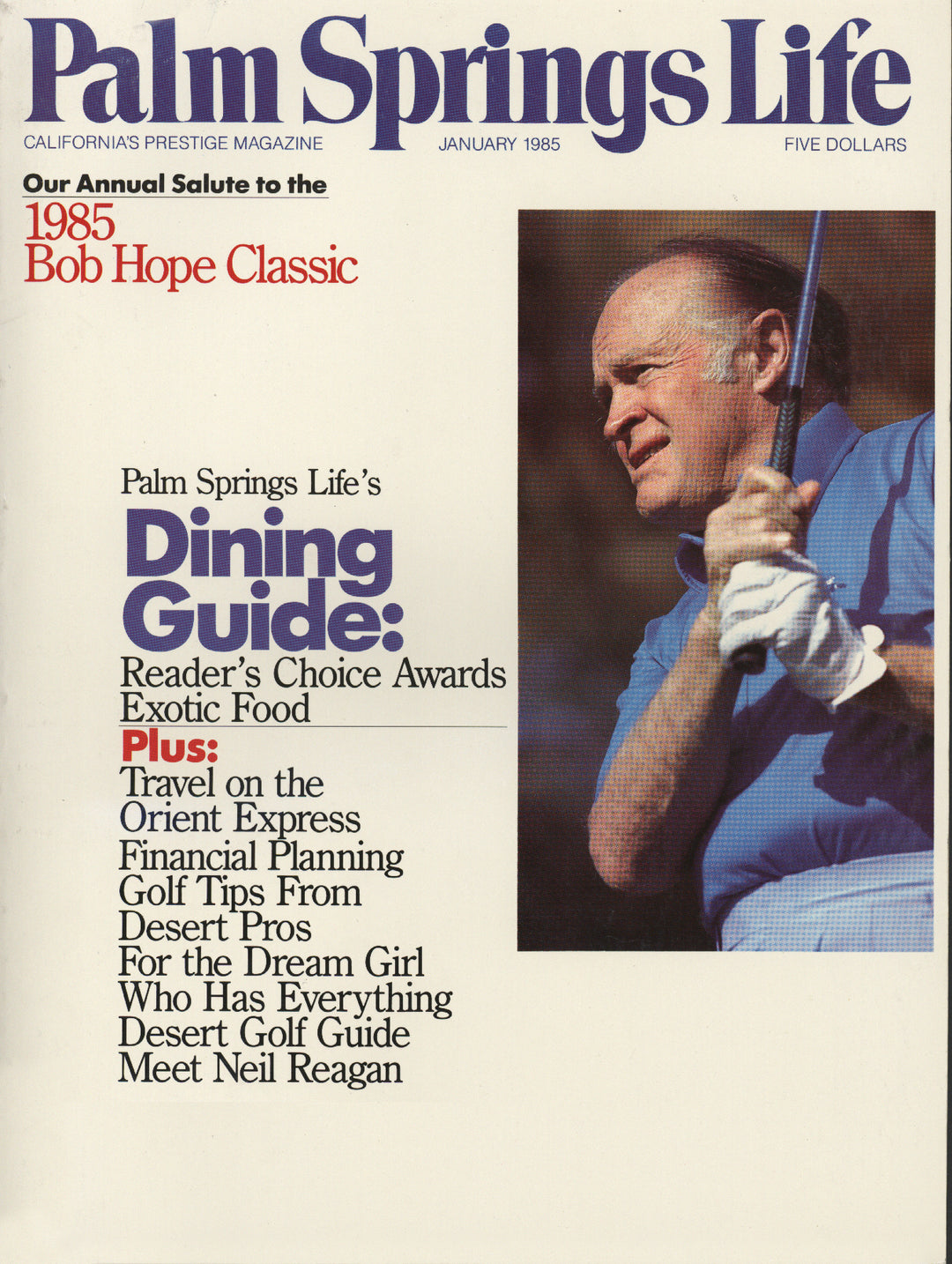 Palm Springs Life Magazine January 1985