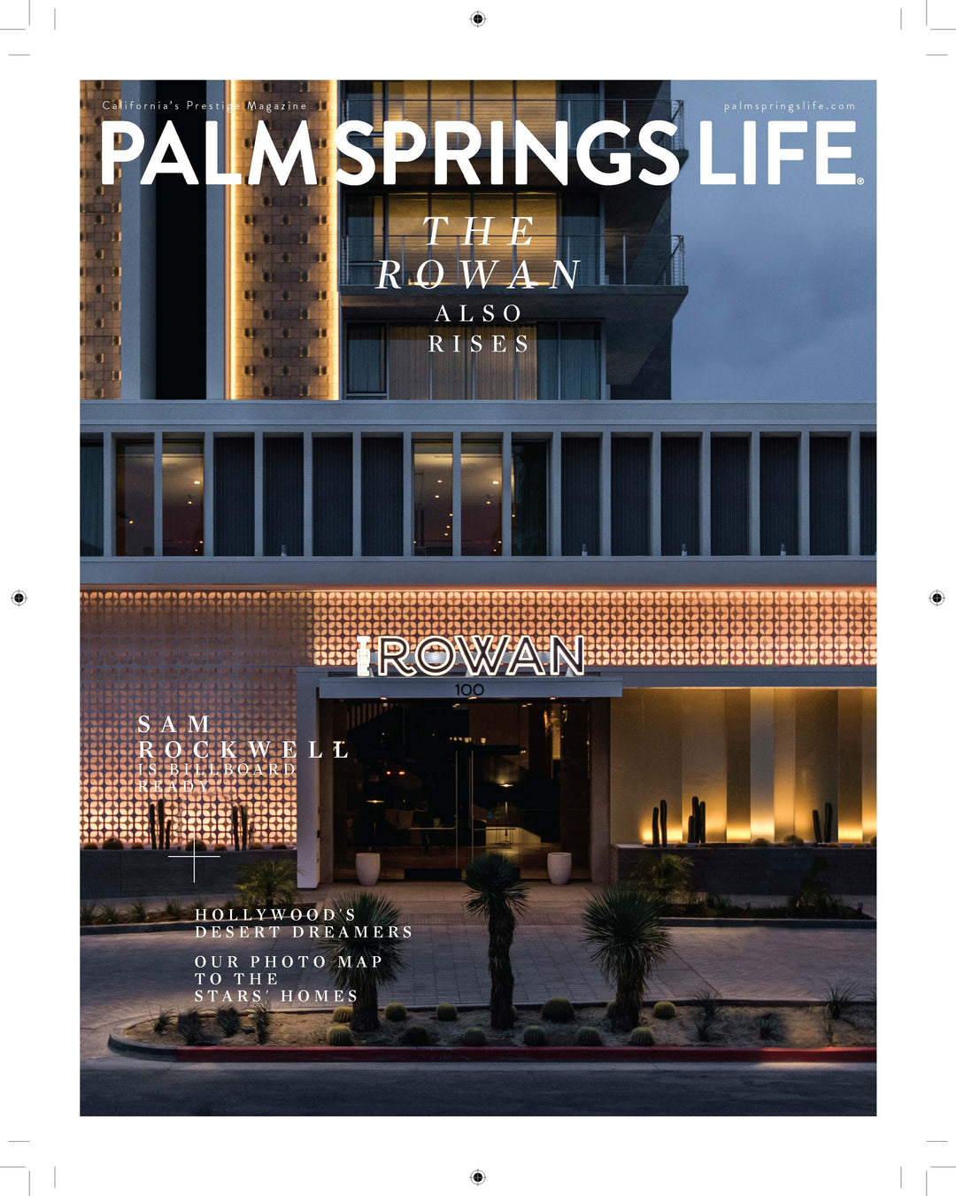 Palm Springs Life Magazine January 2018 - The Rowan Cover
