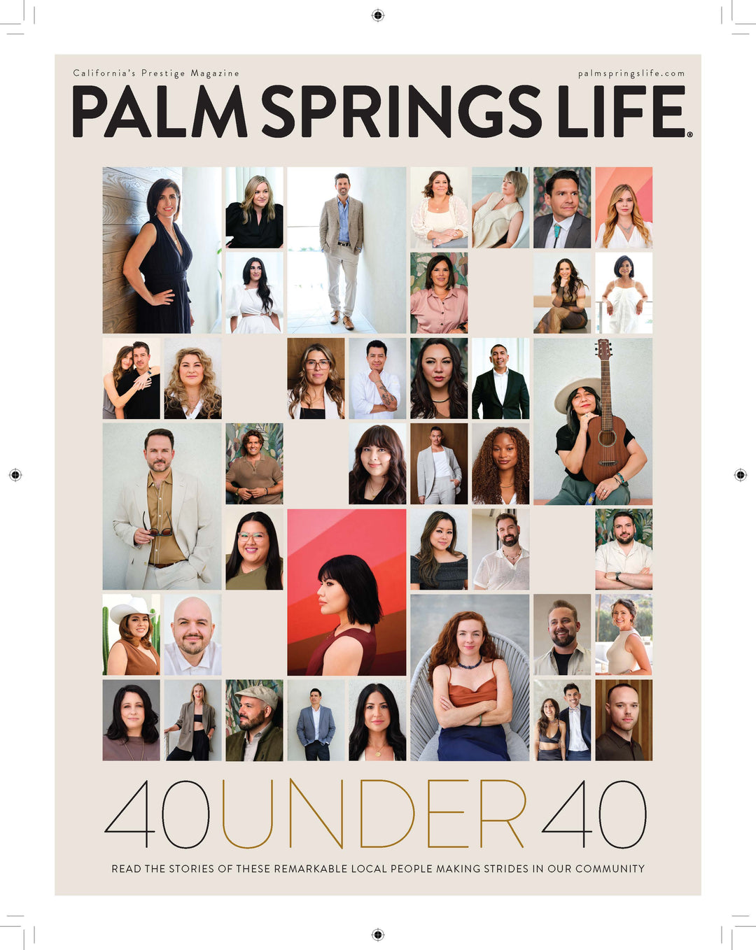 Palm Springs Life Magazine October 2025 - 40UNDER40 Cover