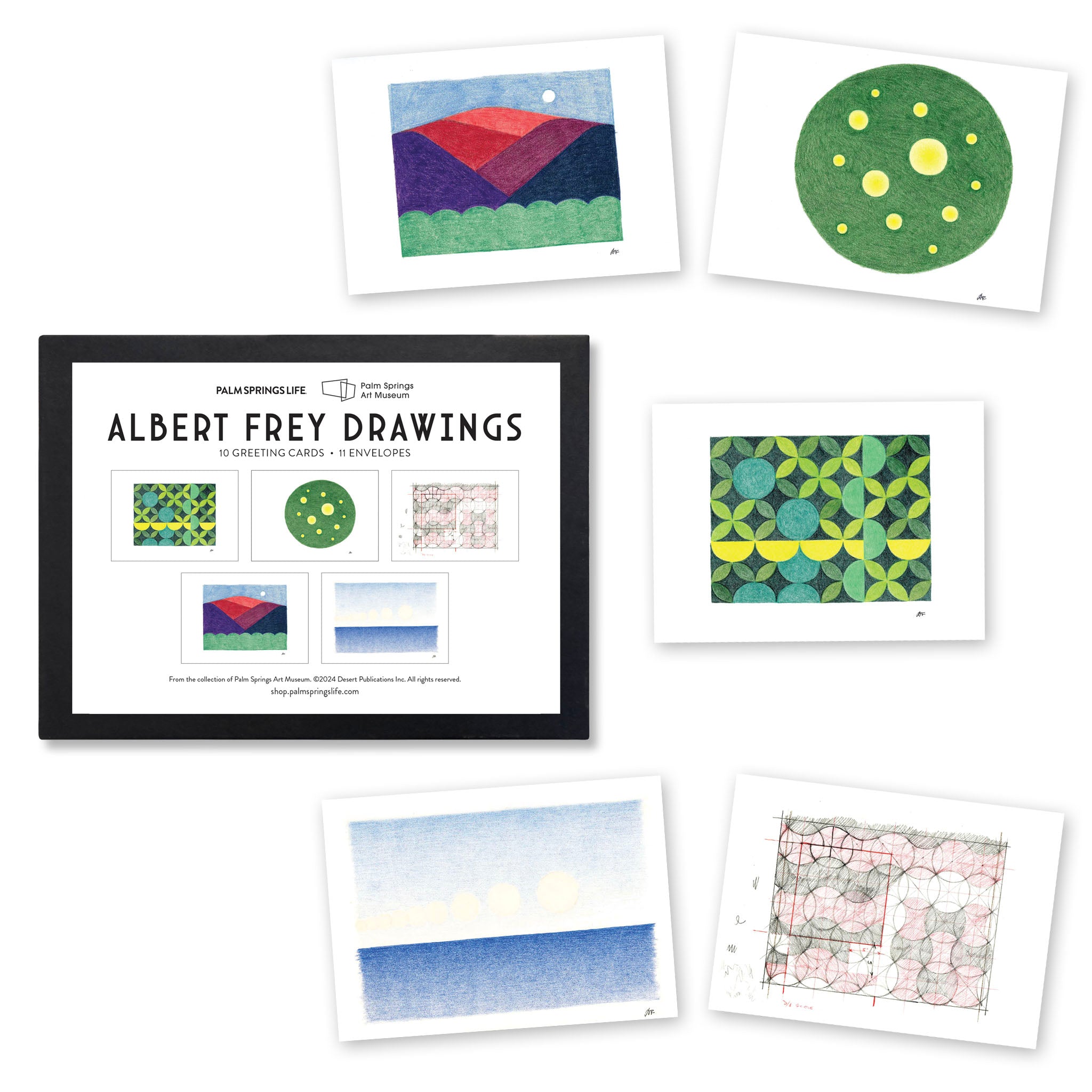 Albert Frey Colorful Sketches Notecard Set