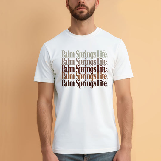 Palm Springs Life  Vintage White T-Shirt with tiered print