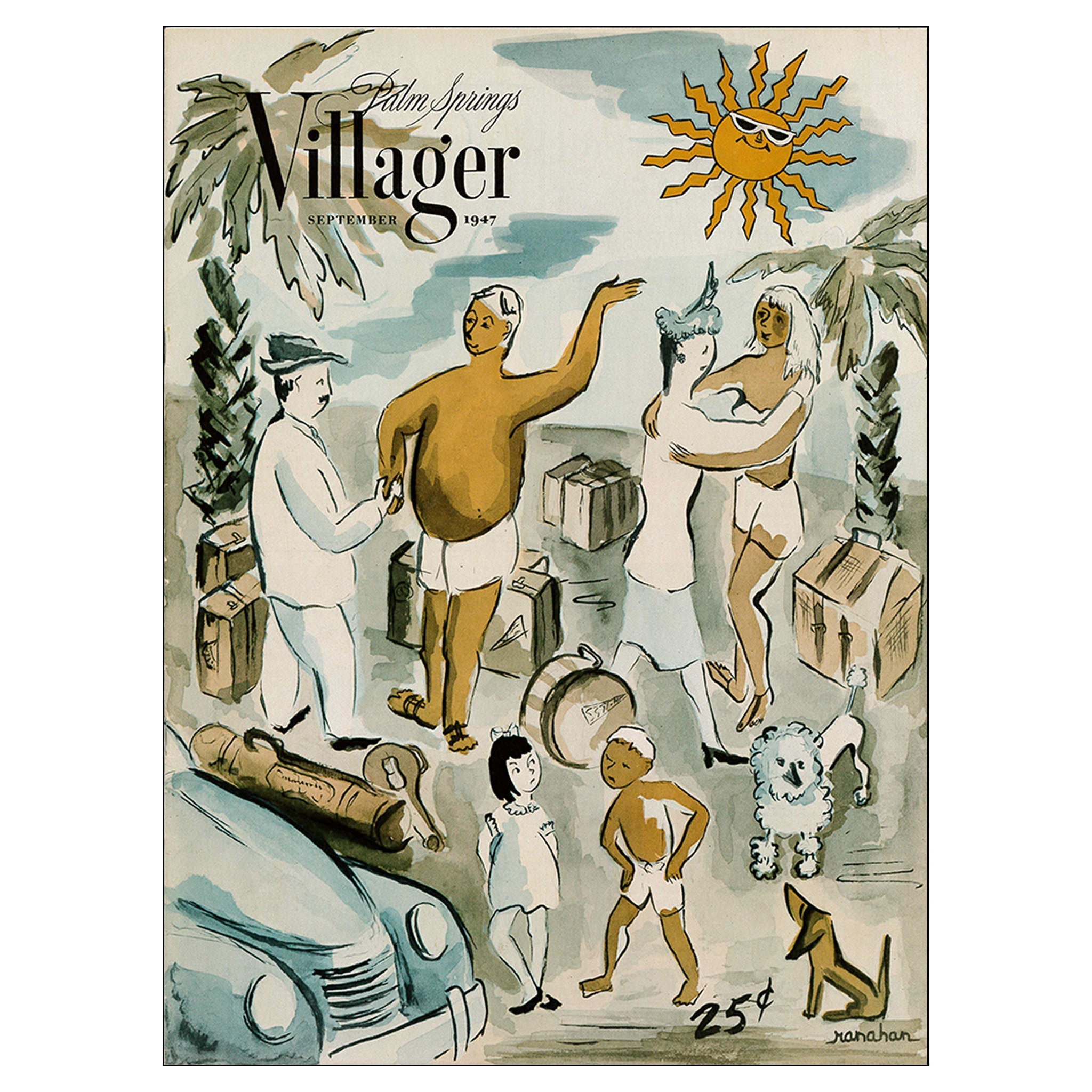 Palm Springs Villager - September 1947 - Cover Poster