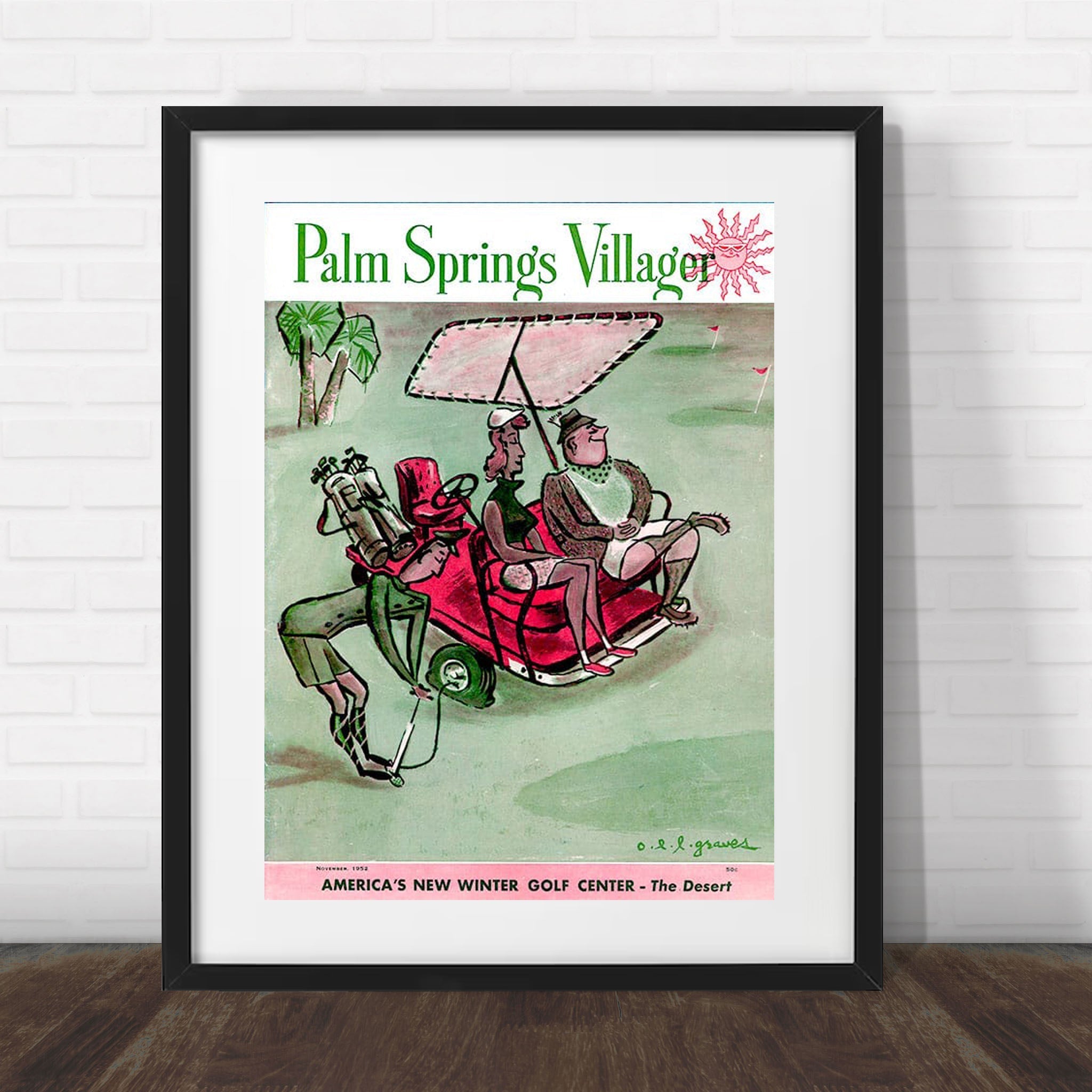Palm Springs Villager - November 1952 - Cover Poster