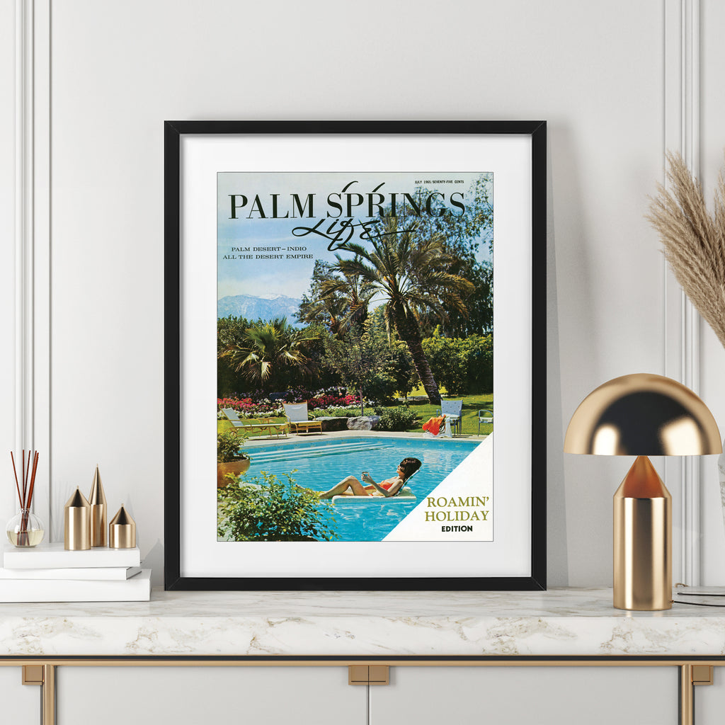 レア★PALM SPRING LIVING★インテリア★ライフスタイル Palm Springs Life - July 1965 - Vintage Poolside Poster – Shop