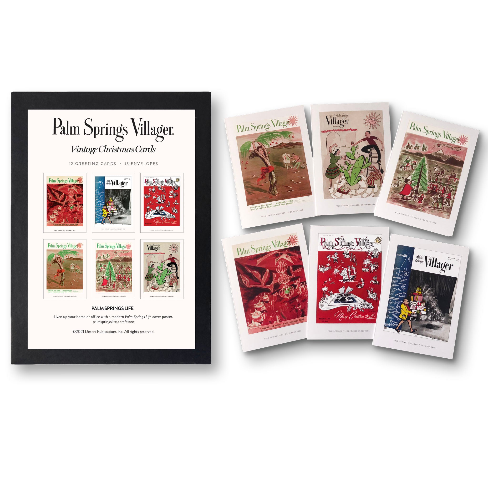 Palm Springs Villager Holiday Covers Notecard Set