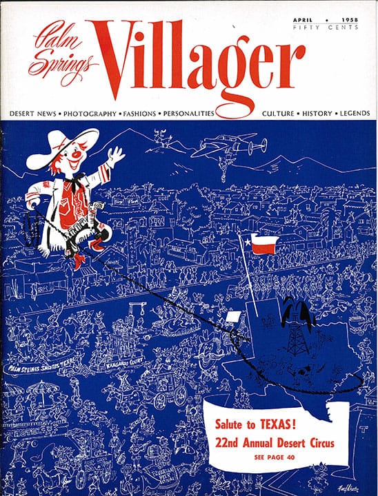 Palm Springs Villager - April 1958 - Cover Poster