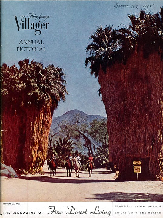 Palm Springs Villager - September 1958 - Cover Poster